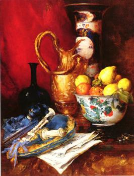 安東尼 沃倫 A Still Life with a Bowl of Fruit